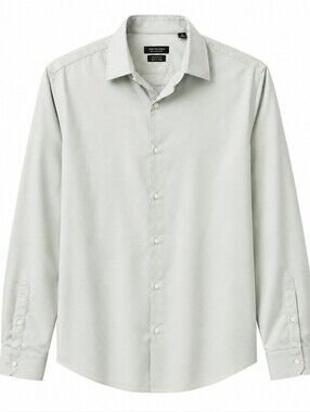 Van Heusen Men's Pale Mint Button-Down Dress Shirt Extra Slim 16.5 L/G